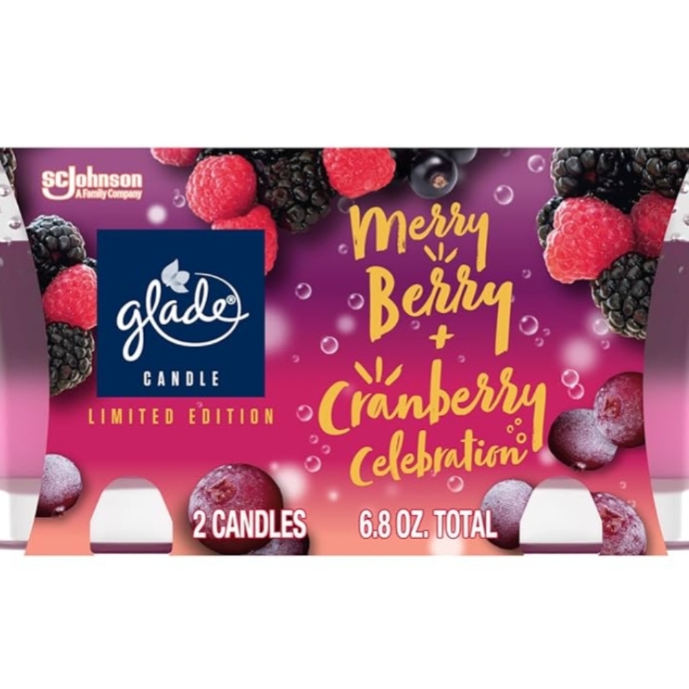 Glade Limited Edition Berry Celebration Candles